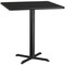 Emma and Oliver 42" Square Laminate Table Top with 33"x33" Bar Height Table Base